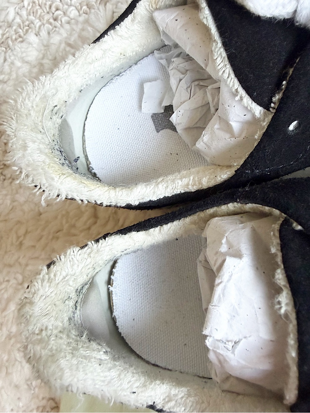 Off-White Virgil Abloh Women's Suede Sneakers Size 38 EU / 8 US Black White - Picture 4 of 11